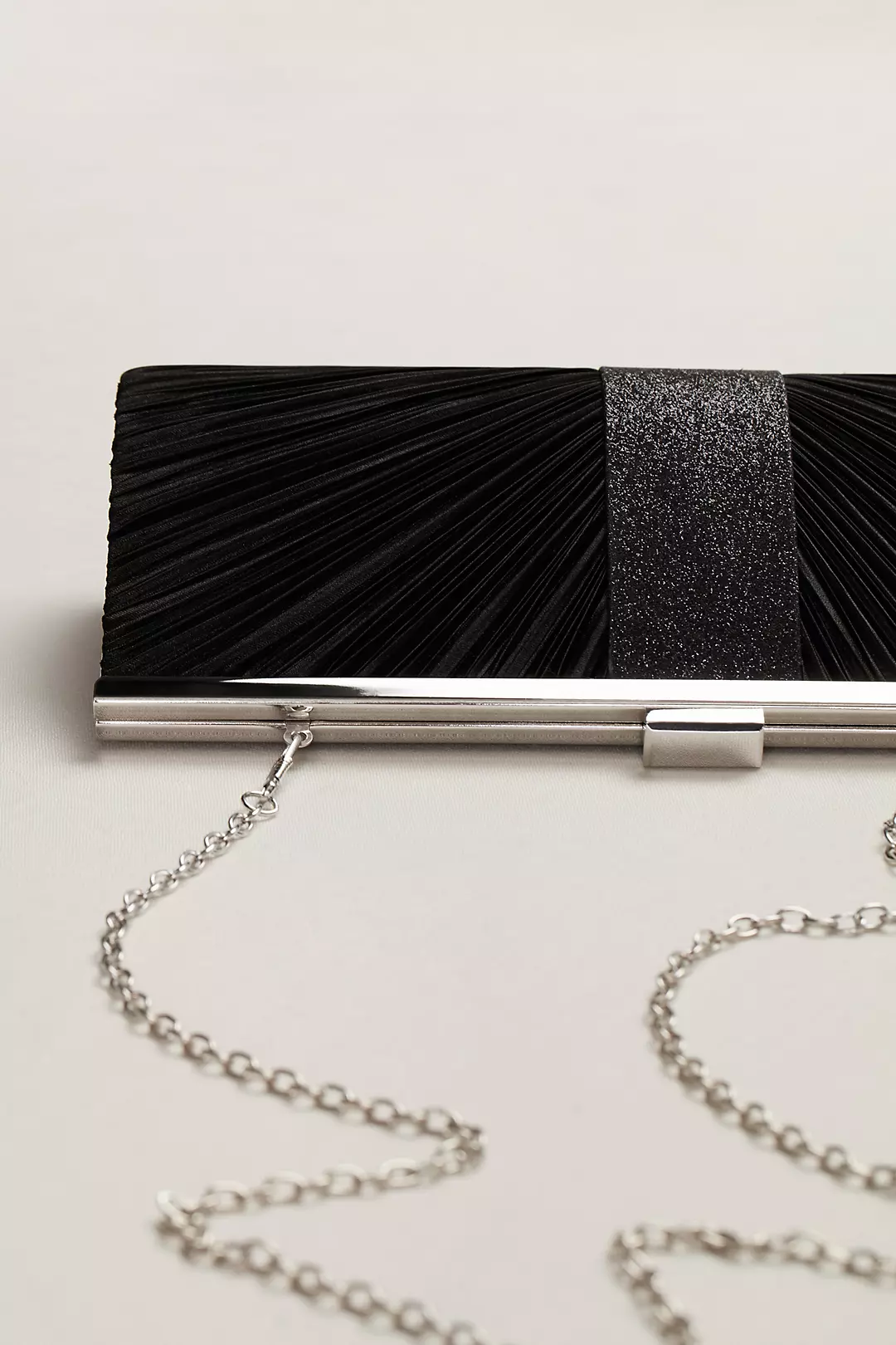 Pleated Clutch with Shimmer Image 3
