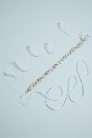 Pearl and Crystal Cluster Sash