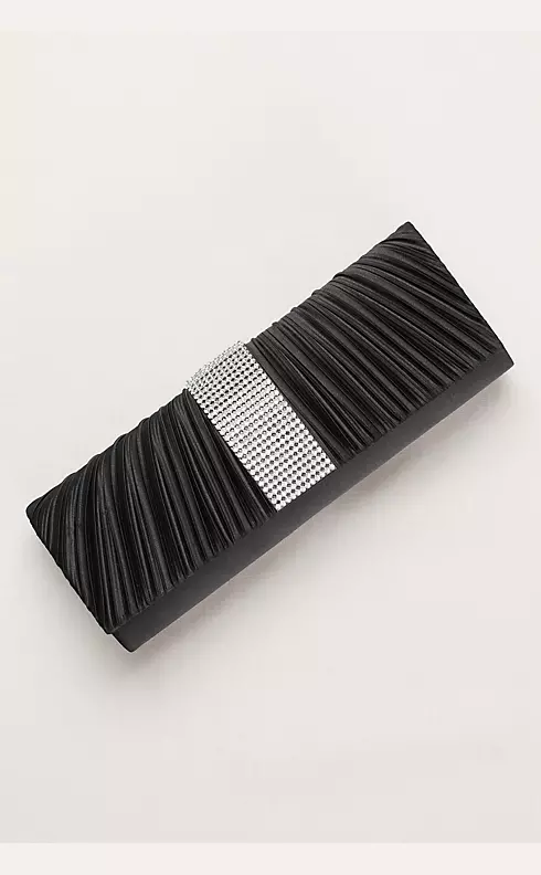 Pleated Clutch with Crystal Center  Image 1
