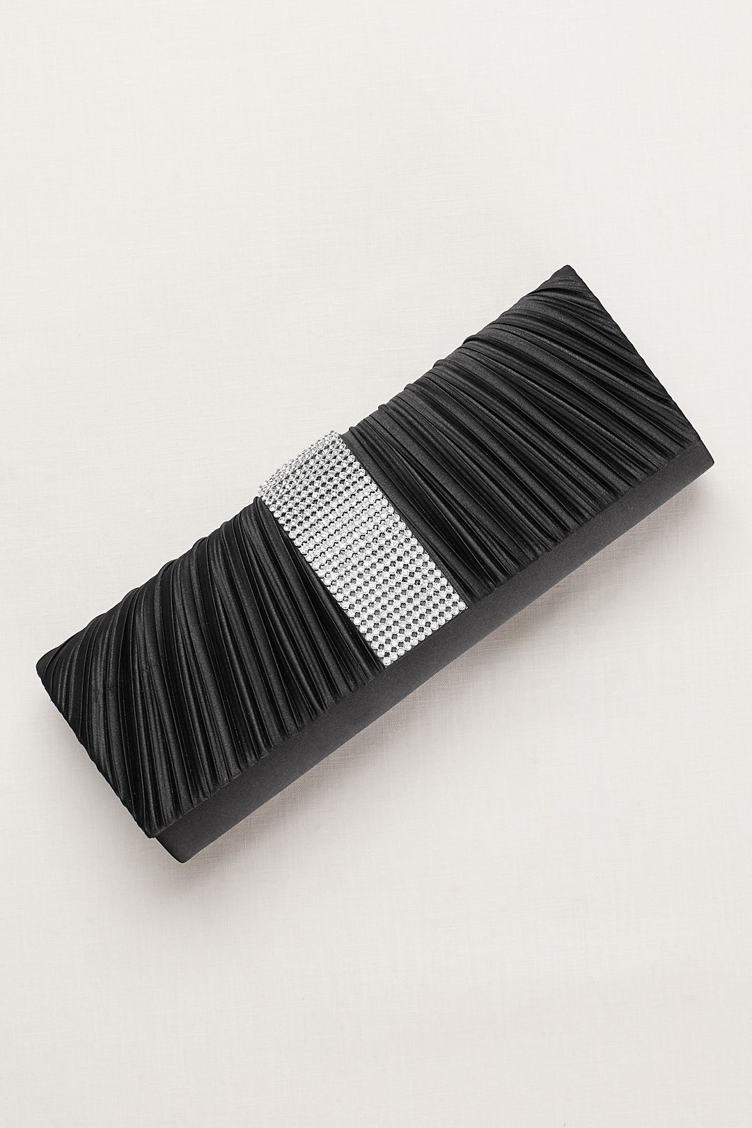 Pleated Clutch with Crystal Center  Image 4