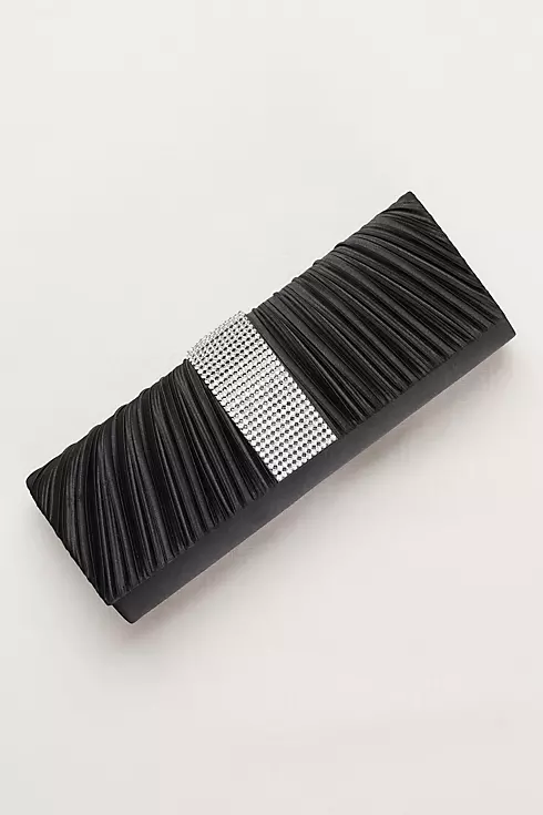Pleated Clutch with Crystal Center  Image 1