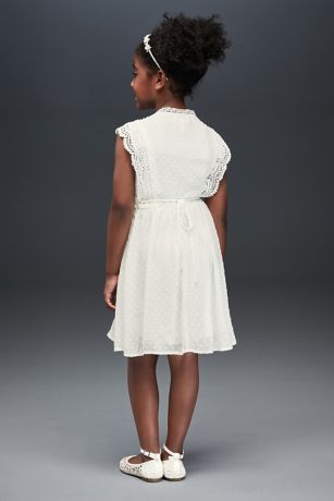 Swiss Dot Flower Girl Dress