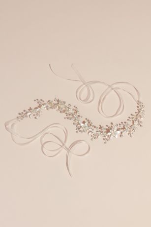 Crystal Floral Wired Sash