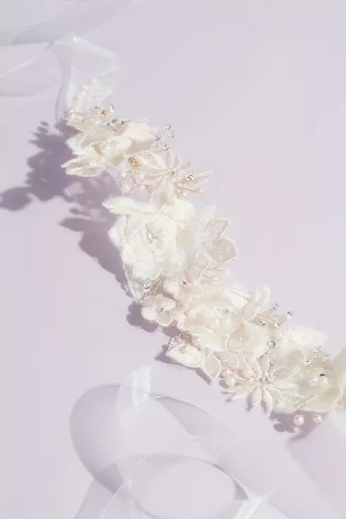 Allover 3D Floral Sash with Crystals Image 2