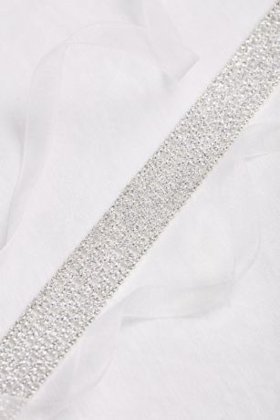 A beautiful white satin Just Married Sash with a silver champagne heart  pattern.. Makes a lovely gift for th…