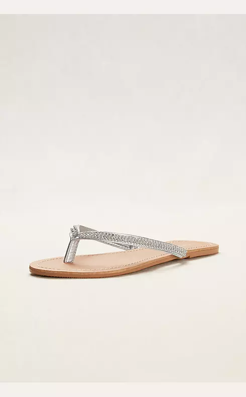 Crystal Embellished Thong Sandal Image 1