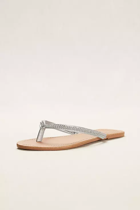 Crystal Embellished Thong Sandal Image 1