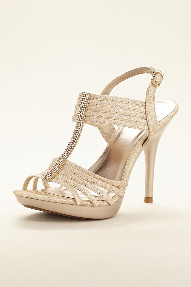 Crystal Embellished T-Strap High Heel Sandal Image 5