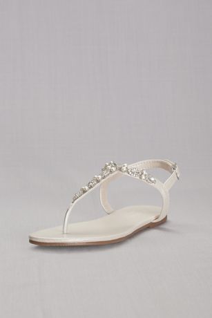 silver dress flip flops