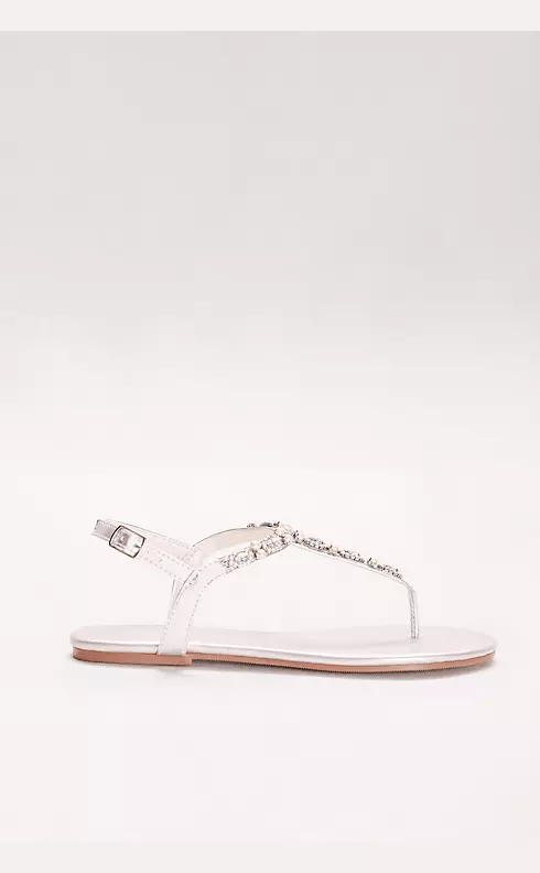 Pearl and Crystal T-Strap Sandals  Image 3
