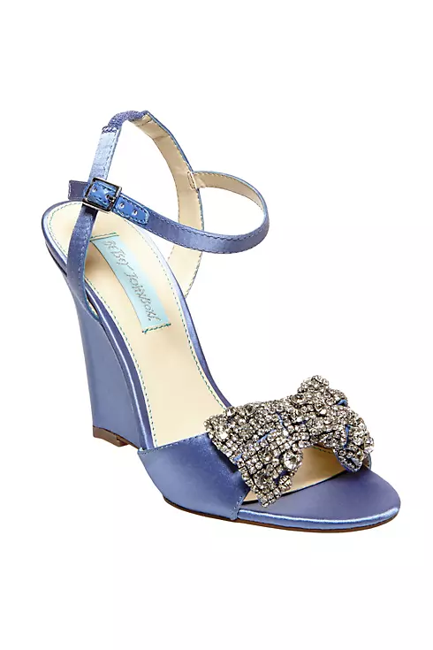 Blue by Betsey Johnson Wedge Sandal with Bow Image 1