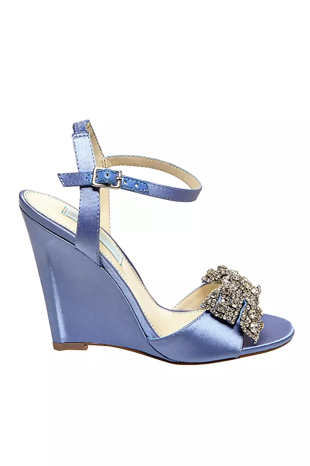 Blue by Betsey Johnson Wedge Sandal with Bow Image 2