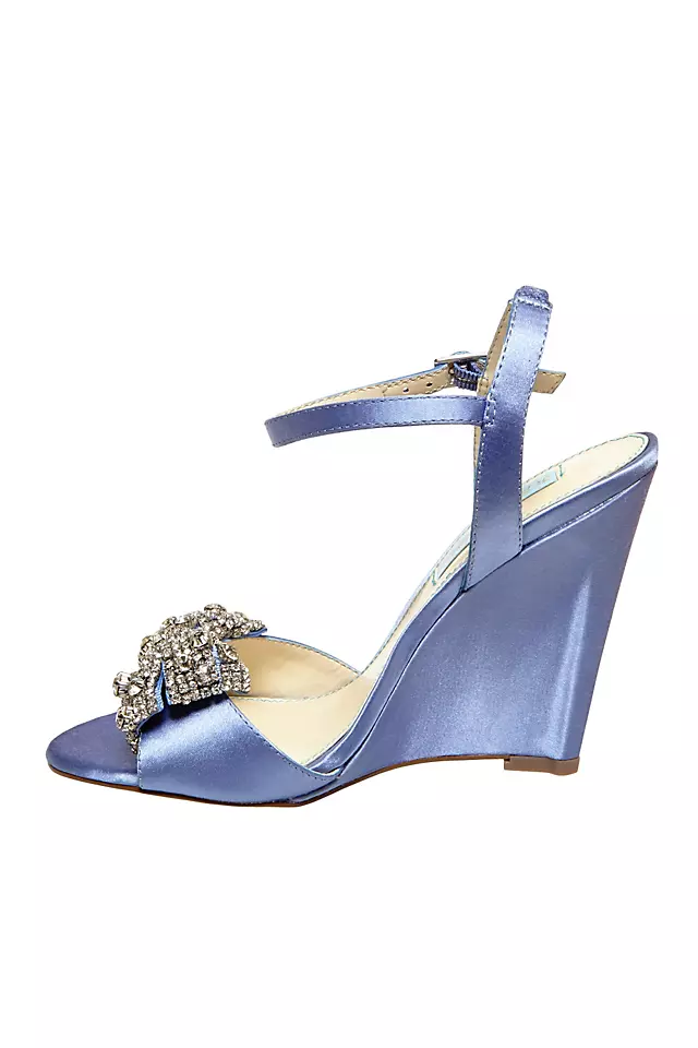 Blue by Betsey Johnson Wedge Sandal with Bow Image 3