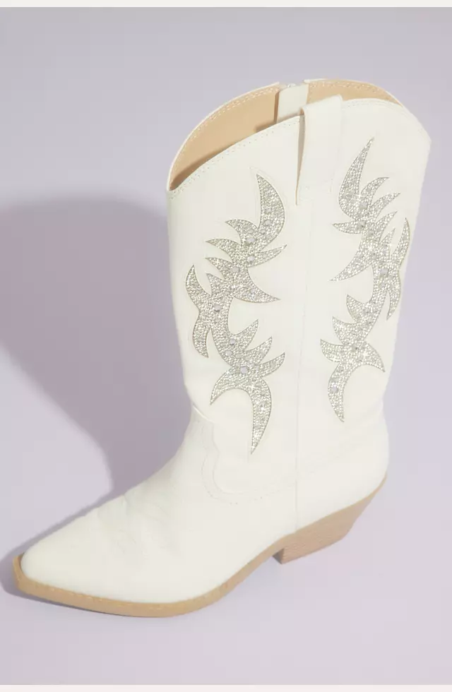 Crystal Embellished Western Boots Image