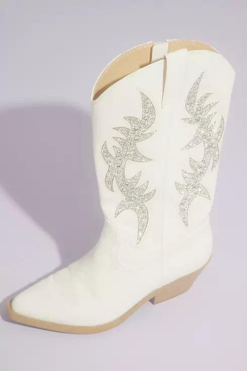 Crystal Embellished Western Boots Image 1