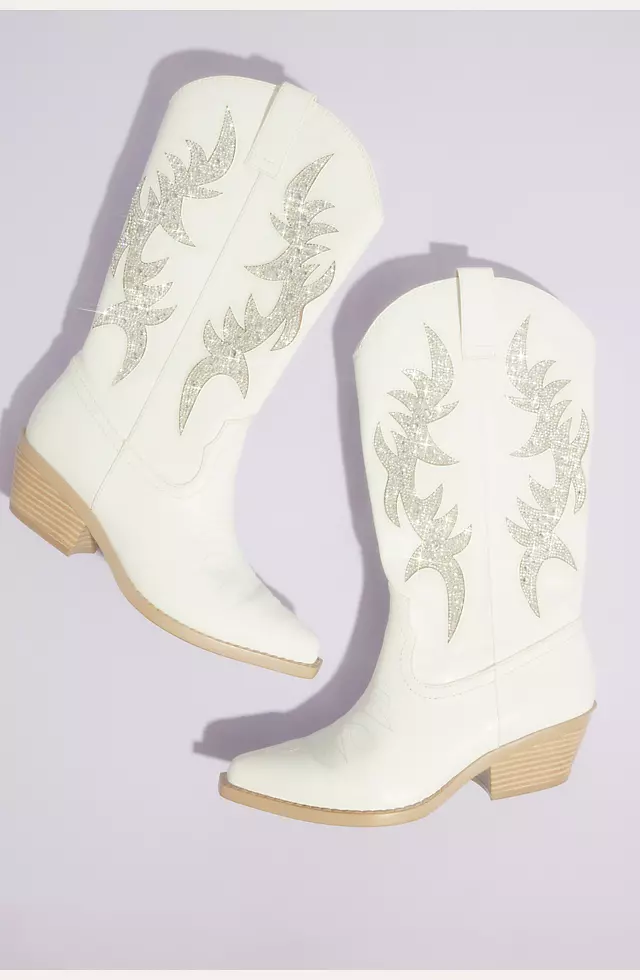Crystal Embellished Western Boots