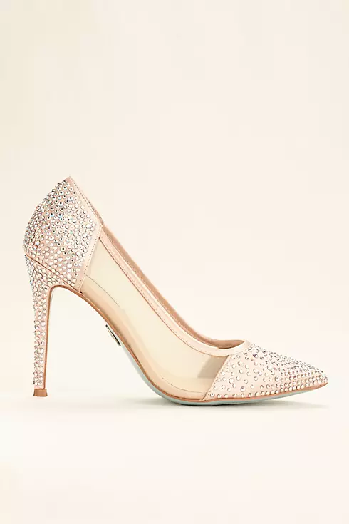 Blue by Betsey Johnson Mesh Crystal Studded Pumps Image 3