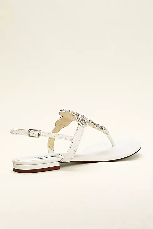 Flat Sandal with Crystal T-Strap Image 2