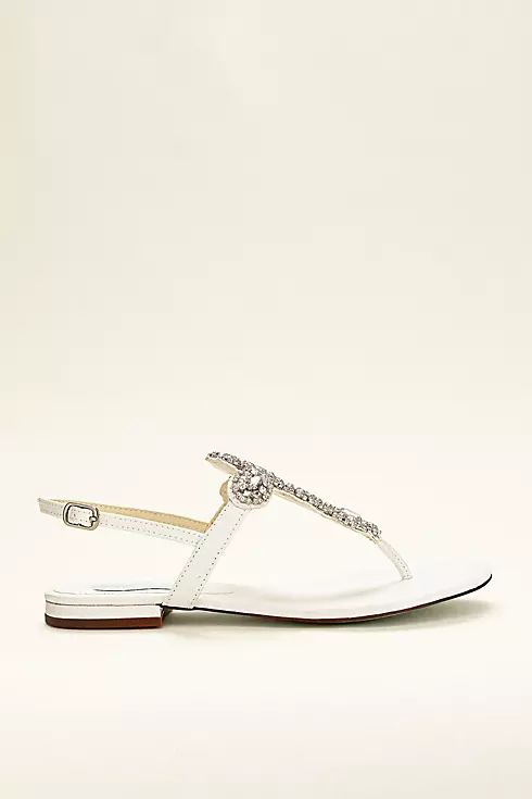 Flat Sandal with Crystal T-Strap Image 3