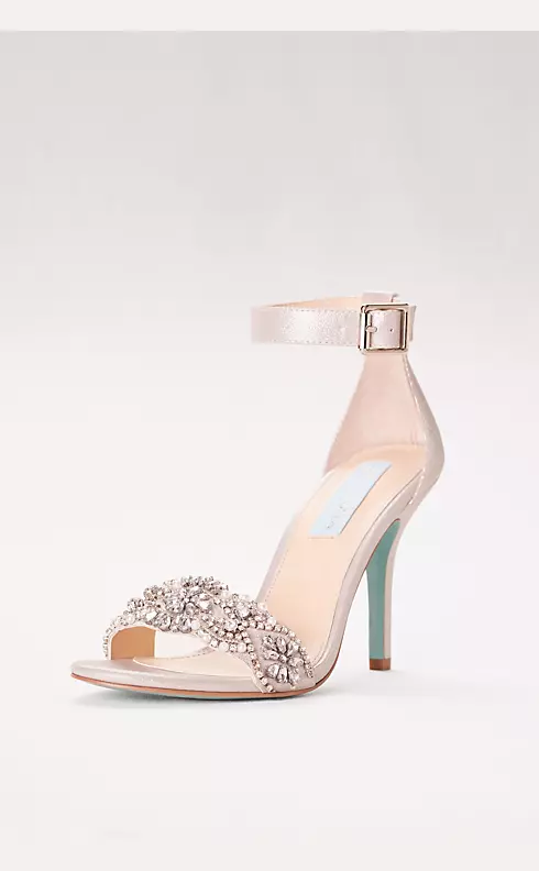 Embellished High Heel Sandals with Ankle Strap Image 1