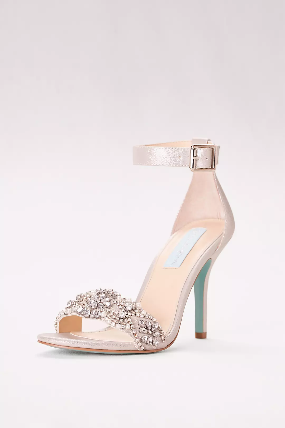 Embellished High Heel Sandals with Ankle Strap Image