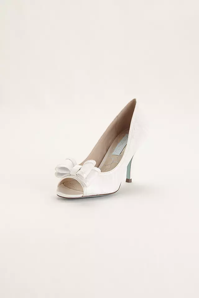 Blue by Betsey Johnson Peep Toe Pump with Bow Image