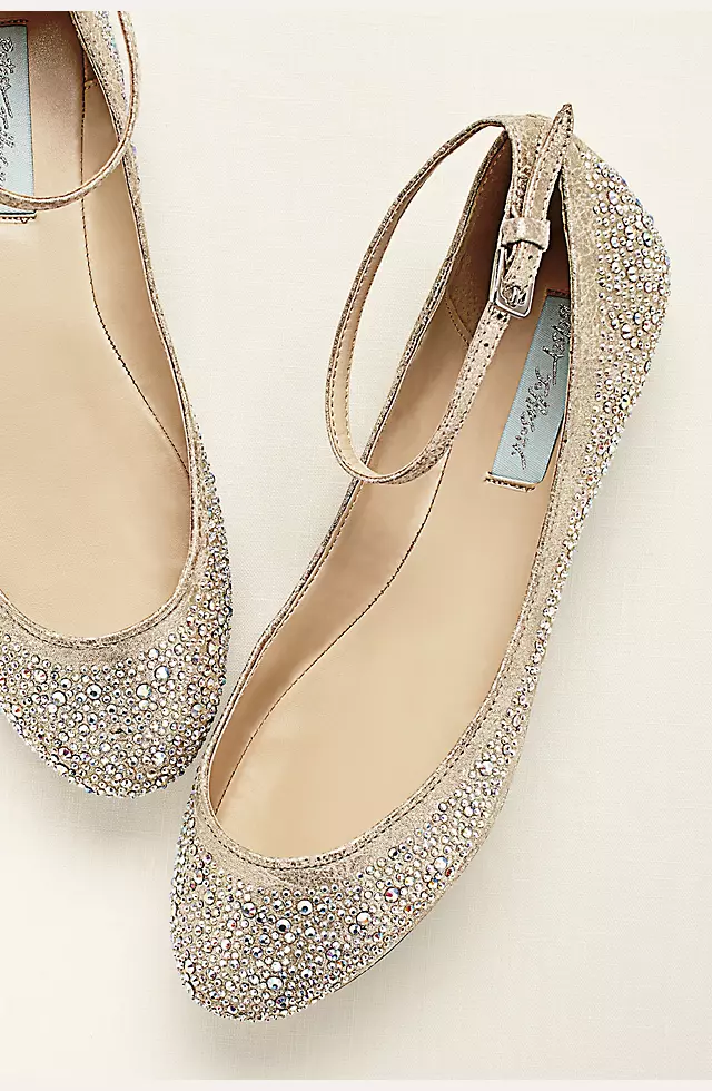 Blue by Betsey Johnson Crystal Ballet Flat Image 4