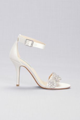 ankle strap white high heels