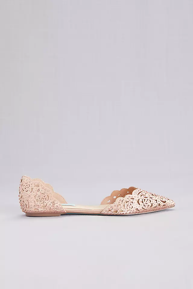 Embellished Floral Cutout d'Orsay Flats Image 3