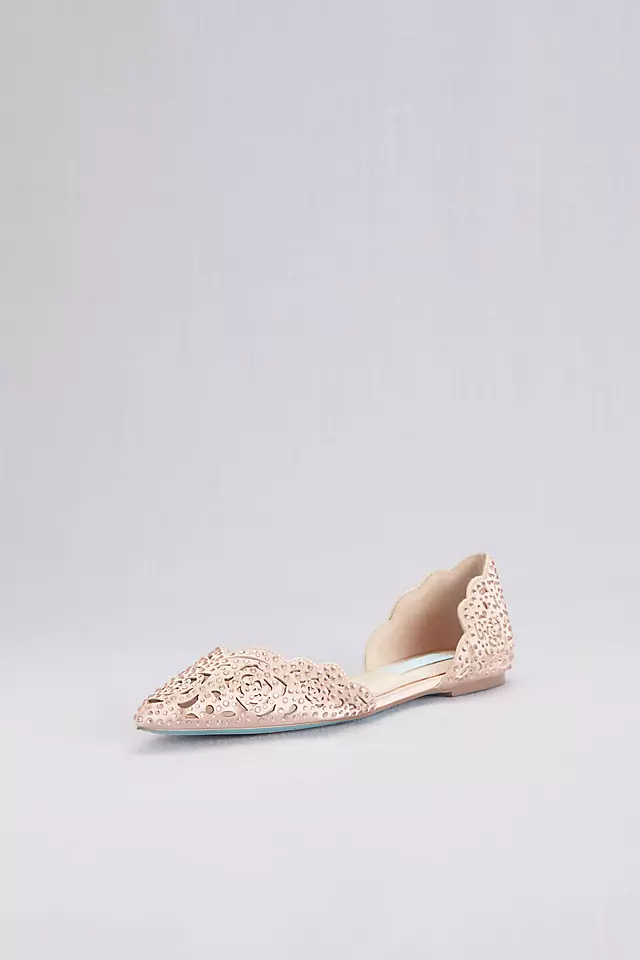 Embellished Floral Cutout d'Orsay Flats Image