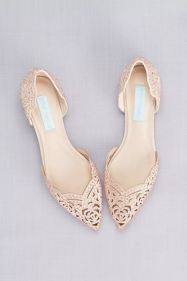 Embellished Floral Cutout d'Orsay Flats Image 4