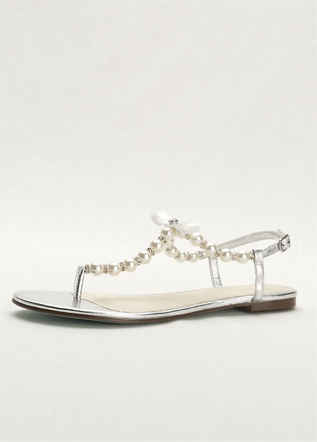 Blue by Betsey Johnson Pearl and Crystal Sandal Image 1