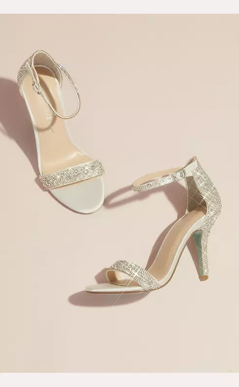 Jeweled Metallic Stiletto Sandals Image 4