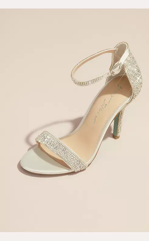 Jeweled Metallic Stiletto Sandals Image 1