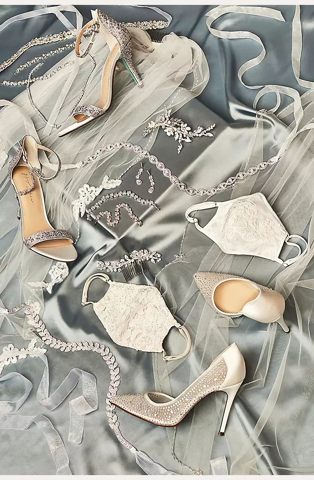 Jeweled Metallic Stiletto Sandals Image 5