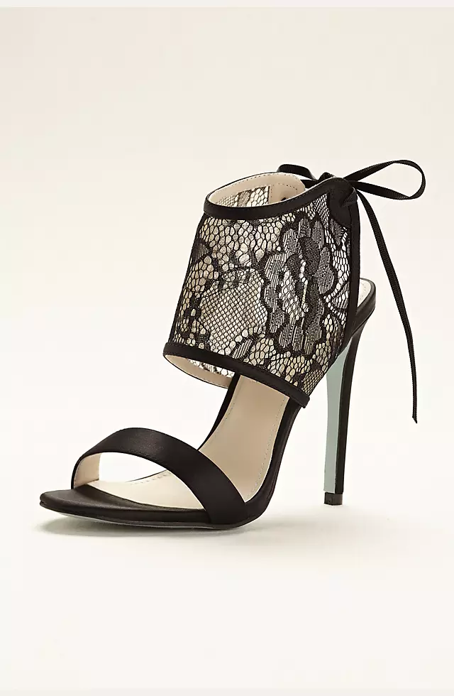 Blue by Betsey Johnson Satin and Lace Sandal Image