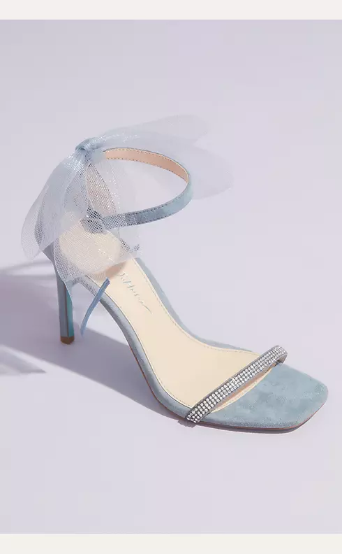 Tulle Bow High Heel Ankle Strap Sandals Image 1