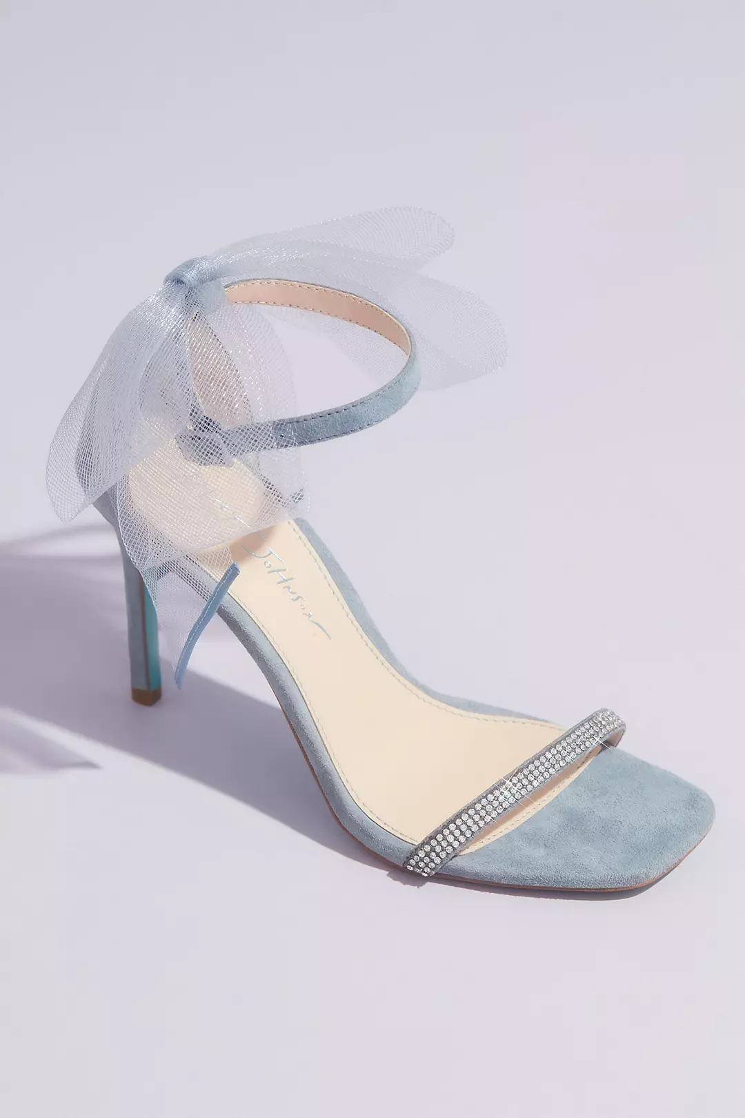 Tulle Bow High Heel Ankle Strap Sandals Image