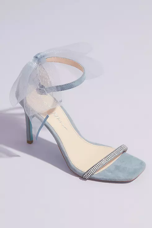 Tulle Bow High Heel Ankle Strap Sandals Image 1