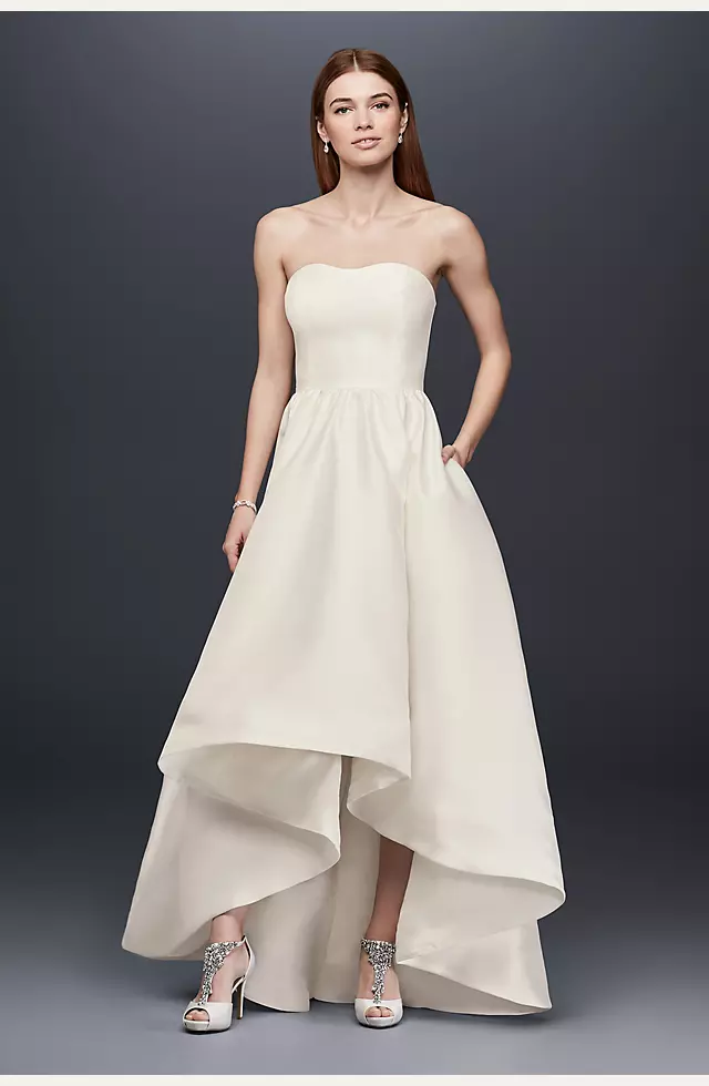 Mikado High-Low Wedding Dress Image