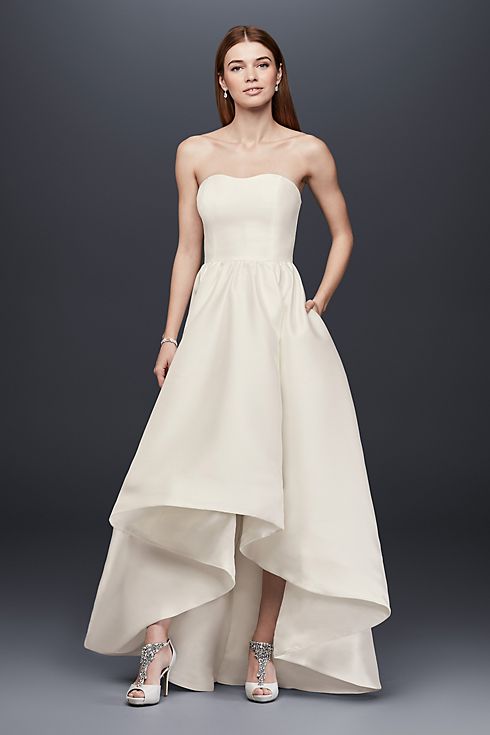 Mikado High-Low Wedding Dress Image
