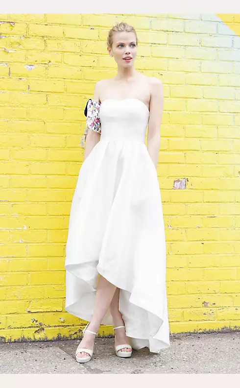 Mikado High-Low Wedding Dress Image 6