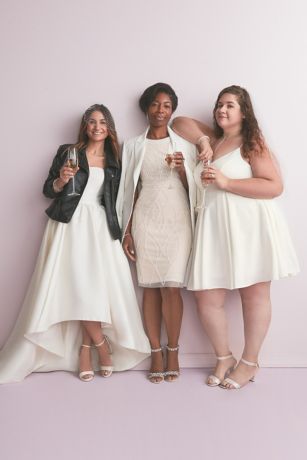 david's bridal mikado high low
