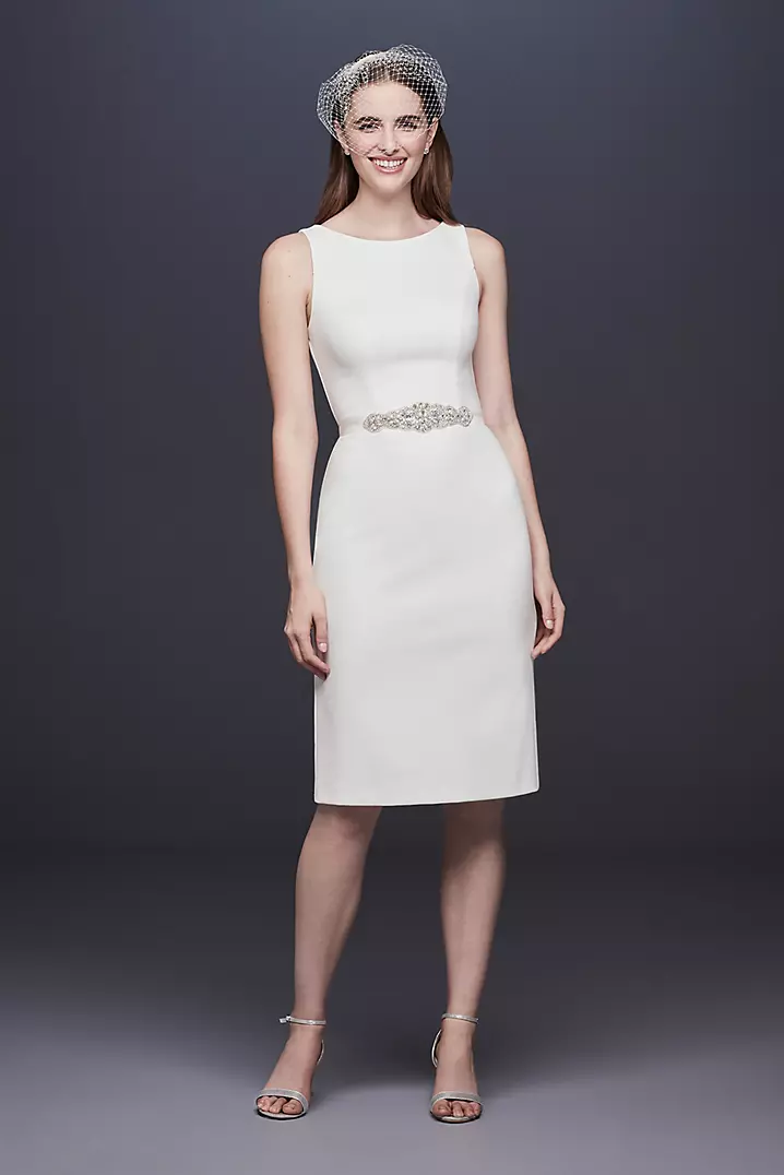 Chic Beaded Belt Wedding Dress Chic Beaded Belt Wedding Dress