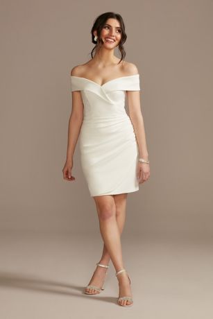 White off 2025 shoulder short dress