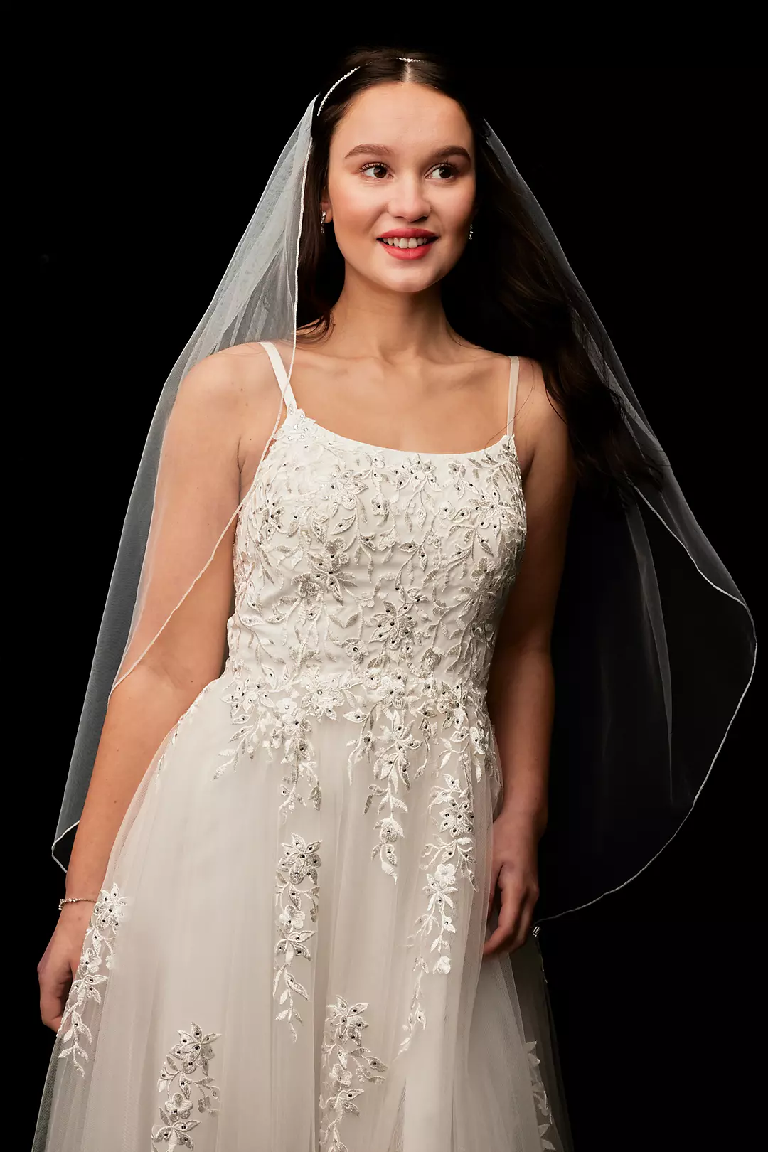 Popular Tulle Wedding Veil With Lace Appliques Popular Tulle Wedding Veil With Lace Appliques
