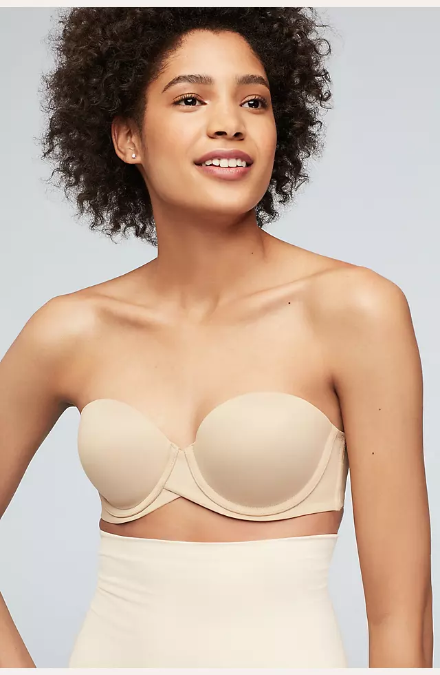 Maidenform Ultimate Stay Put Strapless Bra Size 34D Nude Power Band NEW NWT