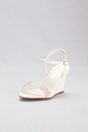 white wedges wedding