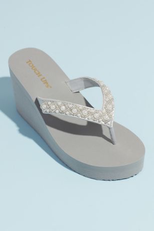 Touch Ups Grey Wedges (Touch Ups Shelly Wedge Sandal)