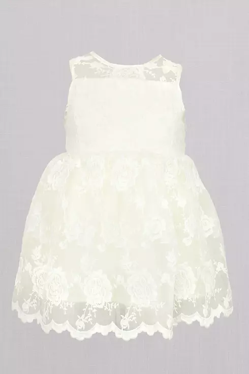 Embroidered Lace Sleeveless Flower Girl Dress Image 1